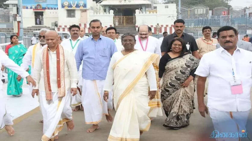 திருப்பதியில் திரௌபதி முர்மு...பாதுகாப்பு அதிகரிப்பு...