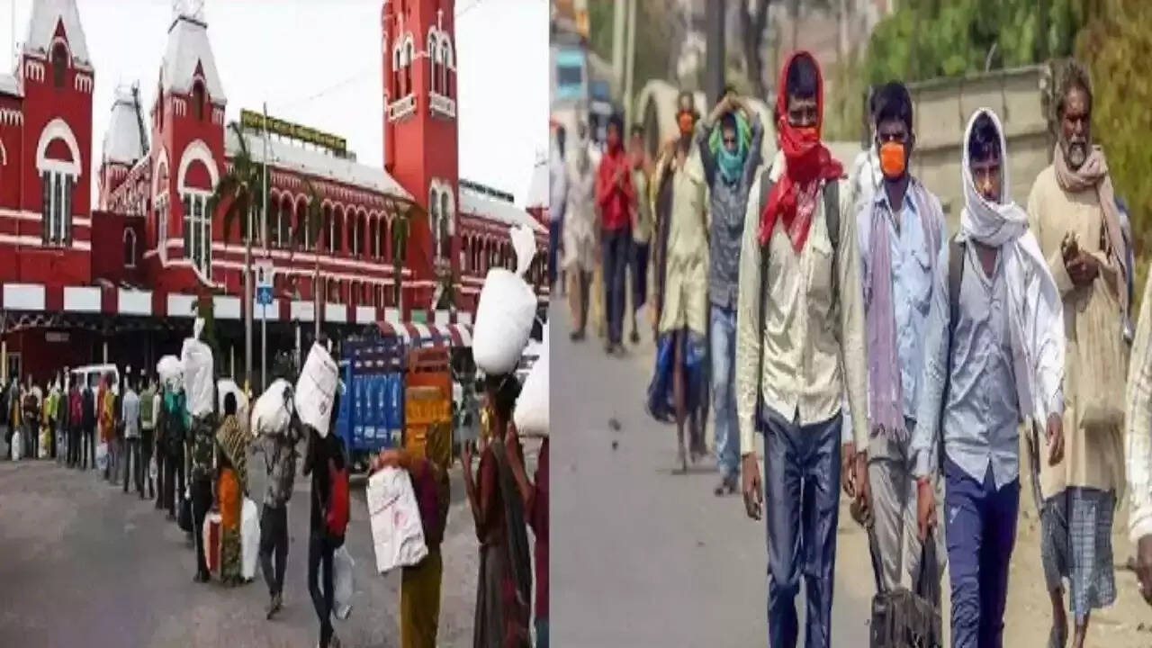 சொந்த ஊர்களுக்கு படையெடுக்கும் வடமாநில தொழிலாளர்கள்!!