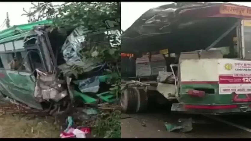 அதிவேகத்தில் மோதிக் கொண்ட இரண்டு பேருந்துகள் ... 3 பேர் பலி..!!