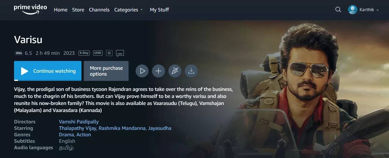 ஒடிடியில் வெளியானது வாரிசு..!! ரசிகர்கள் கொண்டாட்டம்..!!