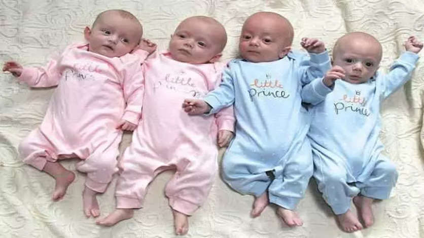 ஒரே பிரசவத்தில் பிறந்த 4 குழந்தைகள்! மகிழ்ச்சியில் பெற்றோர்!