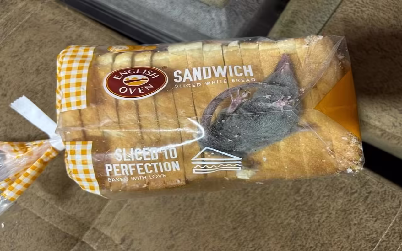 ஆன்லைன் டெலிவரியில் பிரட் பாக்கெட்டில் இருந்த எலி!! VIDEO