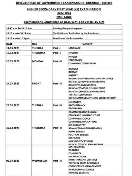 10 ஆம் வகுப்பு மாணவர்களுக்கு முதல் தேர்வு ஏப்ரல் 6 - தமிழ்..!!