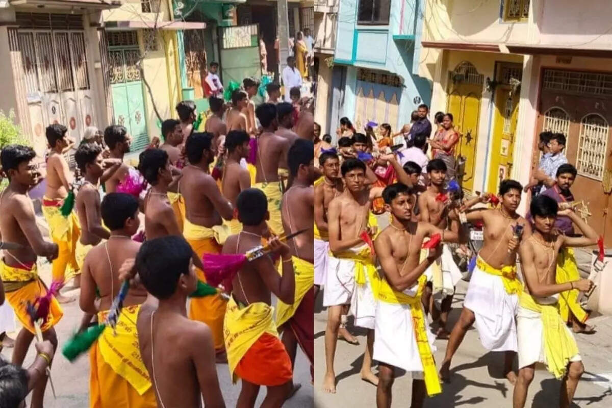 உடலில் கத்திப்போட்டு நேர்த்திக்கடன் செலுத்திய பக்தர்கள்!!