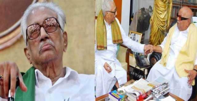 கலைஞரின் பயணம் நெடுகிலும் உற்ற தோழராக இருந்தவர் அன்பழகன்!! முதல்வர் புகழஞ்சலி!!