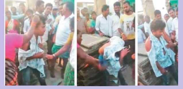 போதையில் மாணவிகளிடம் சில்மிஷம்!! துரத்தி துரத்தி செருப்பால் அடித்து பெற்றோர்!!