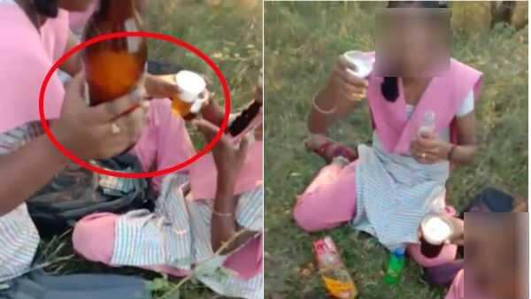 ஒரே மடக்கில் பீர் குடித்து அதிர வைத்த மாணவிகள்!! ஒரே மடக்கில் பீர் குடித்து அதிர வைத்த மாணவிகள்!!