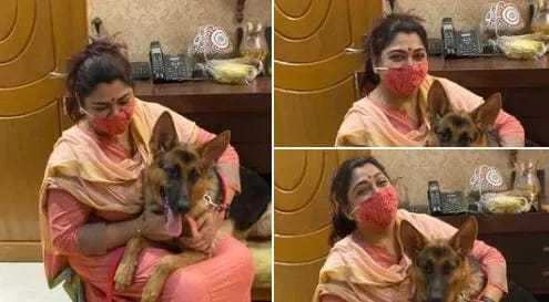 நிலா சுந்தரை கொஞ்சி மகிழும் நடிகை குஷ்பு..!