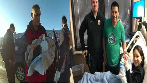 போக்குவரத்தை நிறுத்திவிட்டு சாலையில் பிரசவம் பார்த்த போலீஸ் அதிகாரி