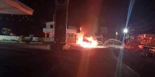 தனியார் பேருந்தில் தீ : உறங்கிக் கொண்டிருந்தவர் பலி