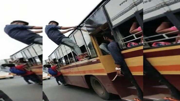 பஸ் கண்ணாடியை உடைச்ச ரூட் தல! போலீசில் சிக்கிய 30 கல்லூரி மாணவர்கள்!