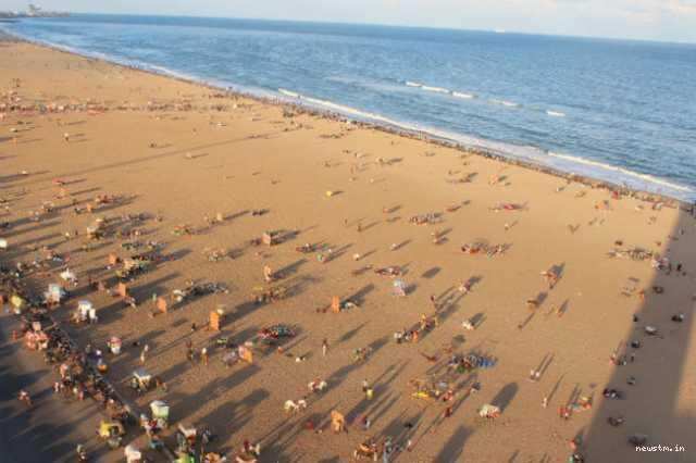 காணும் பொங்கலுக்கு ரெடியானது சென்னை பீச்..! காணும் பொங்கலுக்கு ரெடியானது சென்னை பீச்..!