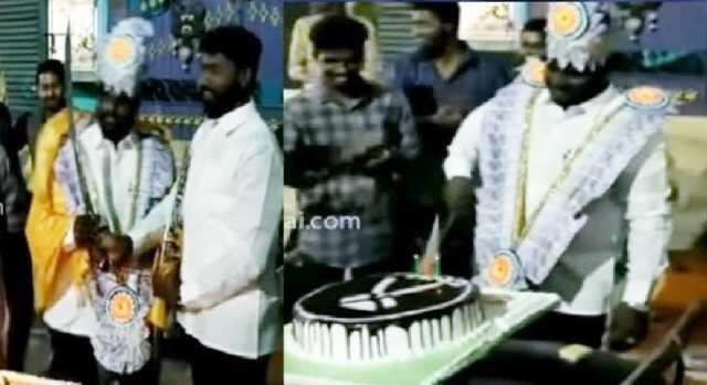 பட்டாக் கத்தி.. பணமாலை... - ரவுடி பாணியில் பிறந்தநாள் கொண்டாடிய மாணவருக்கு சிக்கல்