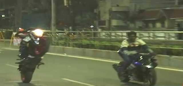 மின்னல் வேகத்தில் பாய்ந்த ரேஸ் பைக்!! கல்லூரி மாணவர்களால் ஏற்பட்ட பயங்கரம்!!