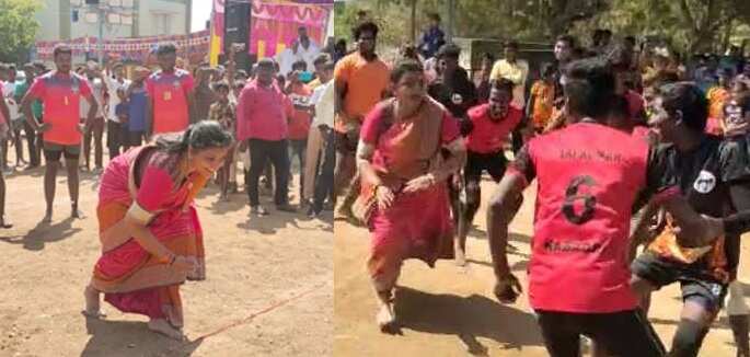 கபடி விளையாடி இளைஞர்களை பந்தாடிய நடிகை ரோஜா! வைரலாகும் வீடியோ !!