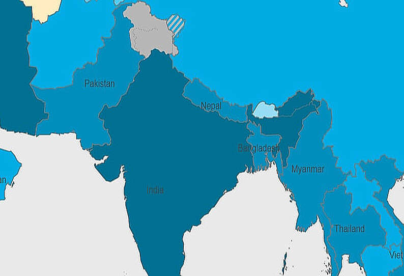 சர்ச்சைக்குள்ளான இந்திய வரைபடம்!!