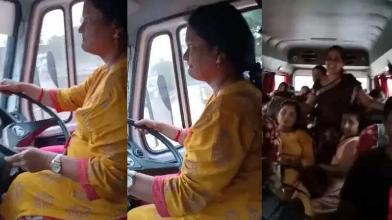 ஓட்டுநருக்கு ஹார்ட் அட்டாக் ! - அனுபவம் இன்றியும் பேருந்தை இயக்கிய துணிச்சல் பெண்- வீடியோ !!