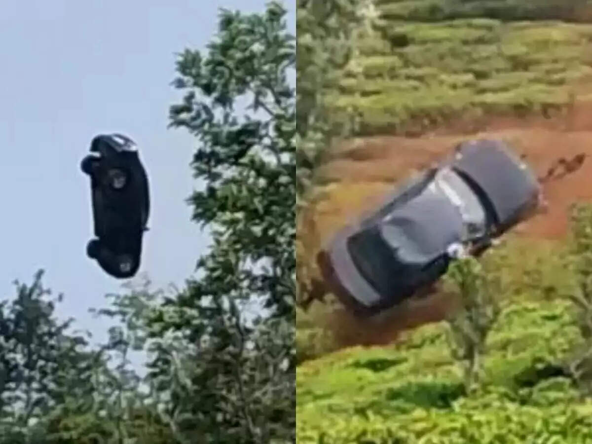 பறந்து வந்து தேயிலை தோட்டத்தில் விழுந்த கார்! மக்கள் பீதி!! பறந்து வந்து தேயிலை தோட்டத்தில் விழுந்த கார்! மக்கள் பீதி!!