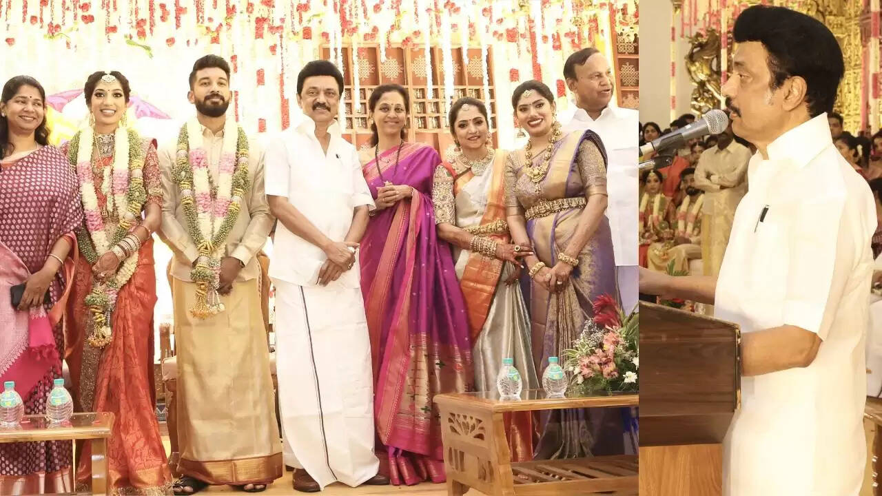 அமைச்சர் தங்கம் தென்னரசு வீட்டு கல்யாணத்தில் கலந்து கொண்ட முதல்வர் ஸ்டாலின்..!!