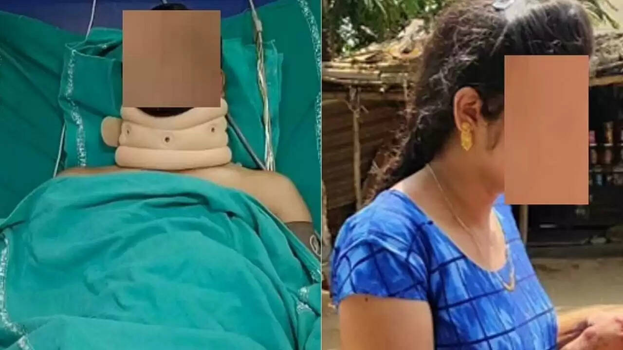 மணப்பெண் செய்த கொடூரம்..!! பரிசு தருவதாக கூறி மணமகனின் கண்ணை கட்டி கழுத்தை அறுத்த மணமகள்!!