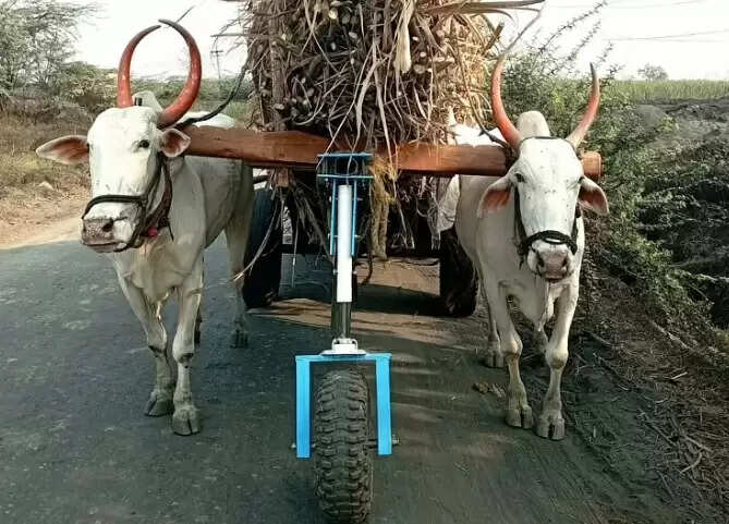 மாட்டு வண்டிக்கு 3ஆவது சக்கரம்... வைரல் புகைப்படம்!!