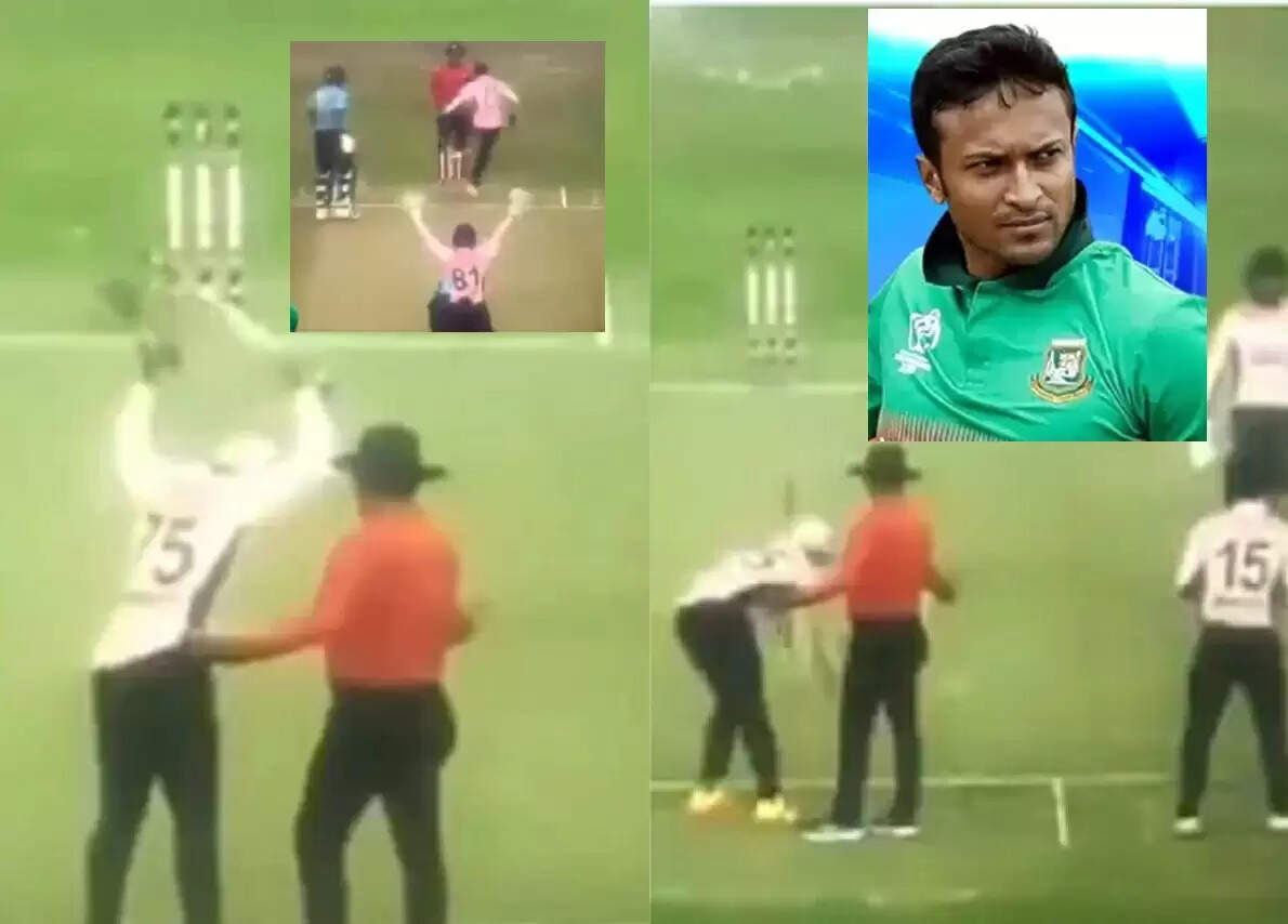 ஸ்டம்பை காலால் உதைத்தும்.. தூக்கி அடித்தும் ரகளை !! ஷகிப்-க்கு இது தான் தண்டனையா? ரசிகர்கள் அதிருப்தி