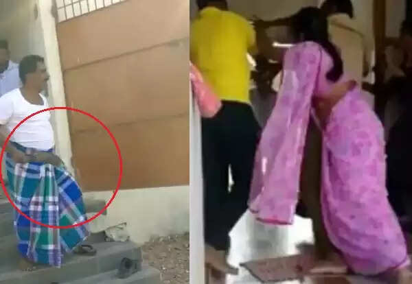 ரியல் எஸ்டேட் காரரின் மனைவிகள் கலாட்டா... அரிவாள் வெட்டு.. வீடியோவால் பரபரப்பு