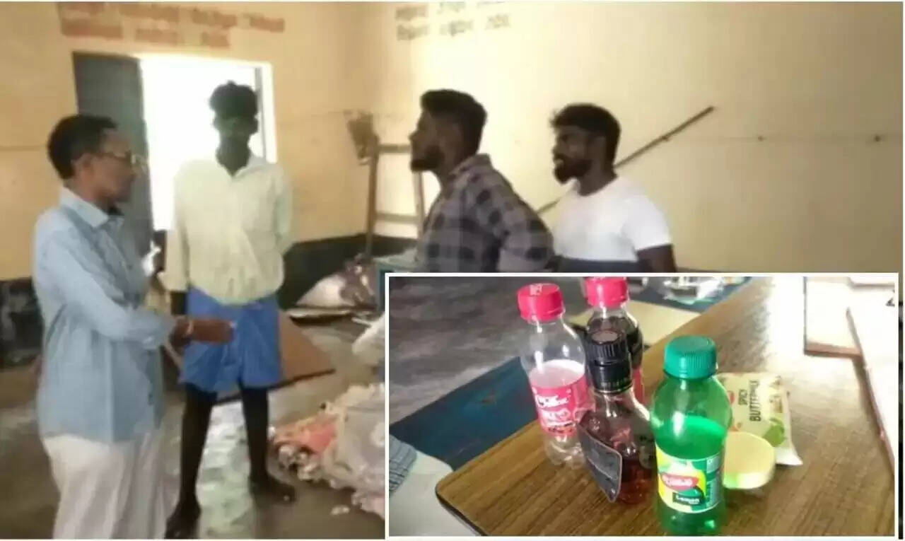 குடி மையமாக மாறிய வகுப்பறை.. தலைமை ஆசிரியர் சஸ்பெண்ட்..!