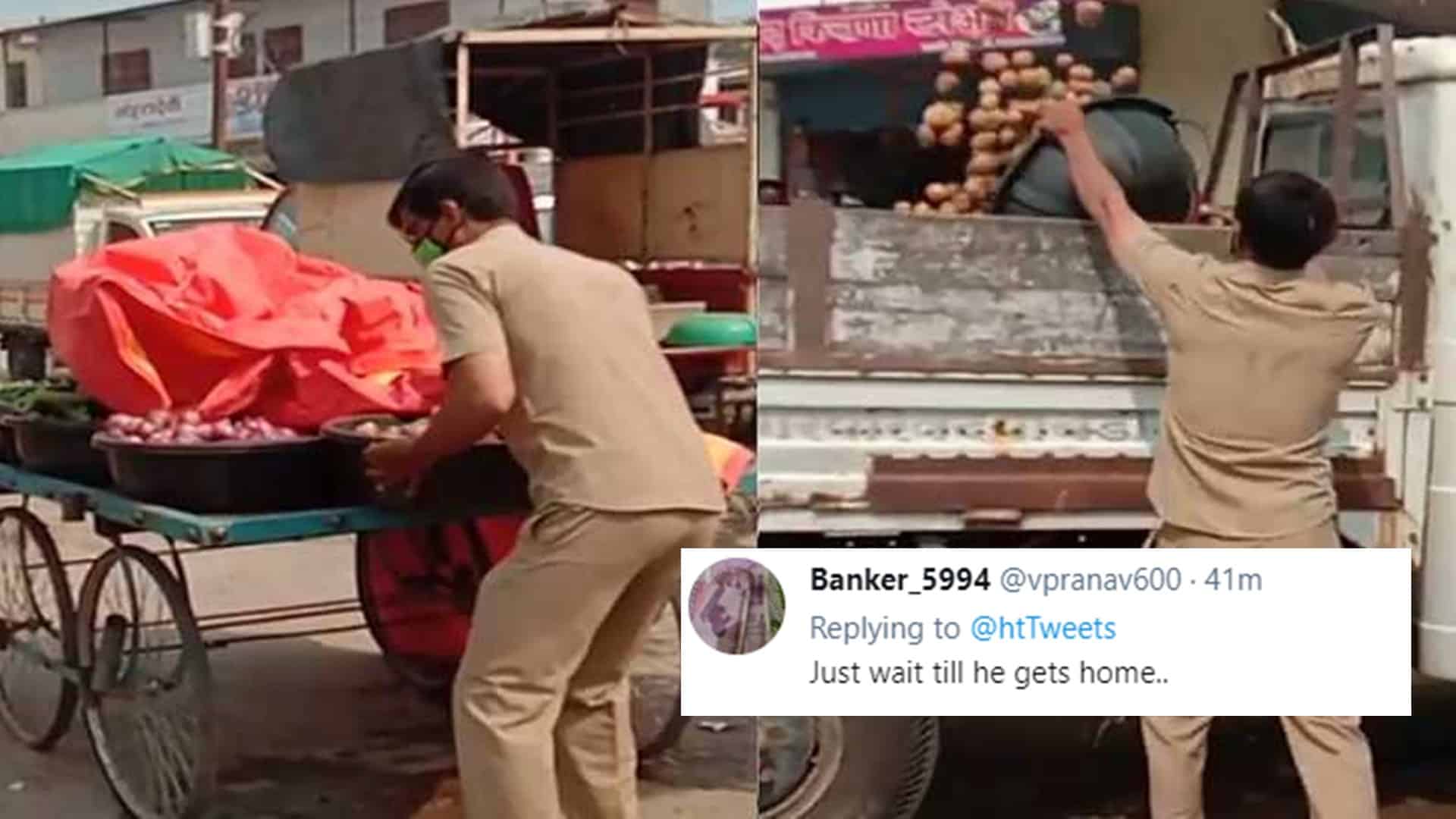 கொரோனா விதிகளை மீறி விற்பனை.. பெற்ற தாயாரிடம் இருந்து காய்கறி பறிமுதல் செய்த நகராட்சி ஊழியர் !!