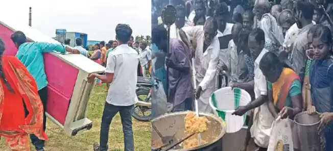 செஞ்சியில் பரபரப்பு..!! ஓபிஎஸ் நிகழ்ச்சியில் பொருட்களை அள்ளிச் சென்ற அதிமுகவினர்!!