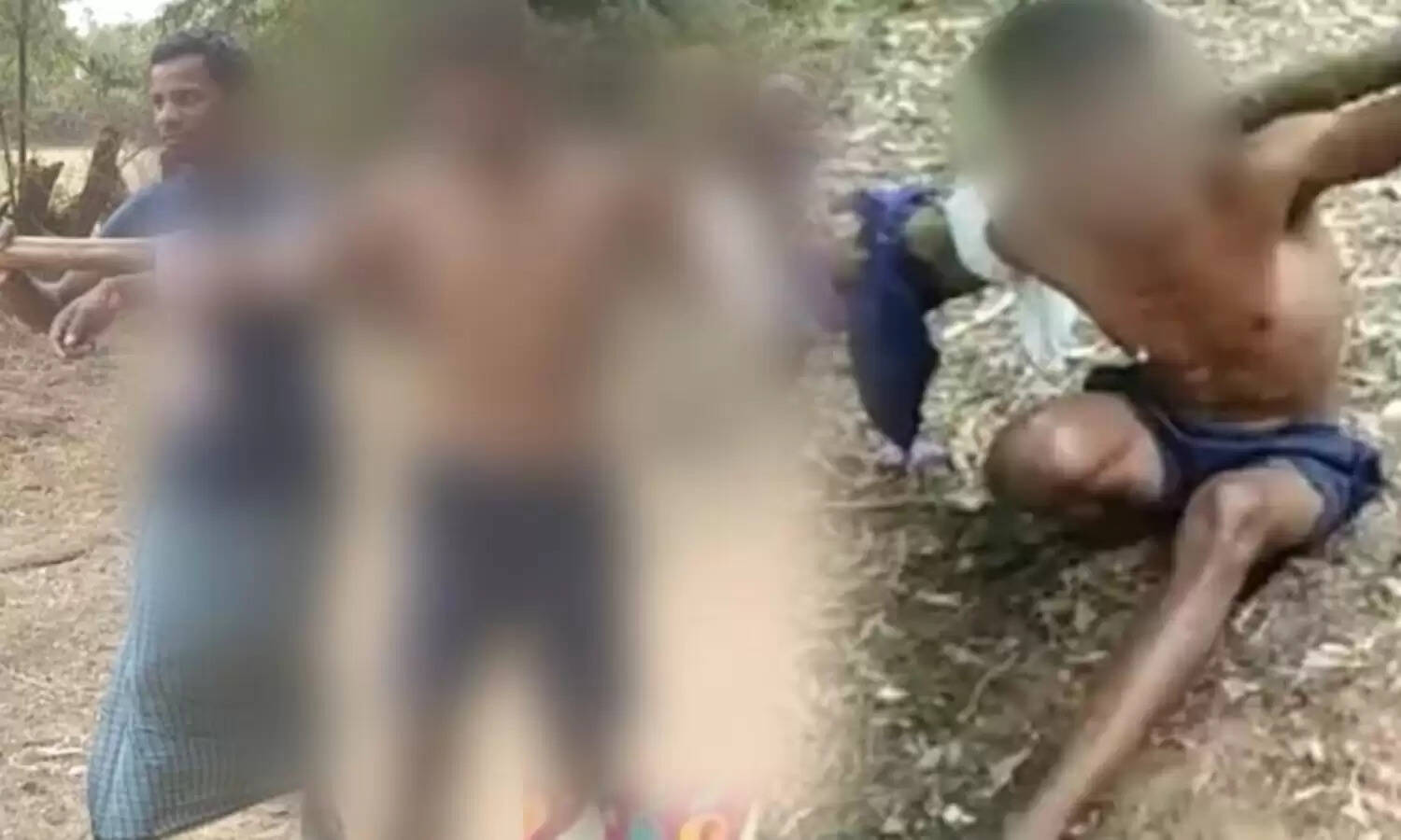 சத்தீஸ்கரில் நடந்த கொடூரம்..!! கணவரை அரை நிர்வாணமாக்கி இழுத்து சென்ற மனைவி!!