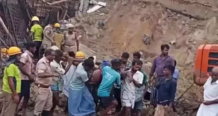 அதிர்ச்சி! கட்டடப் பணியின் போது சுவர் இடிந்து விழுந்து தொழிலாளி பலி!!