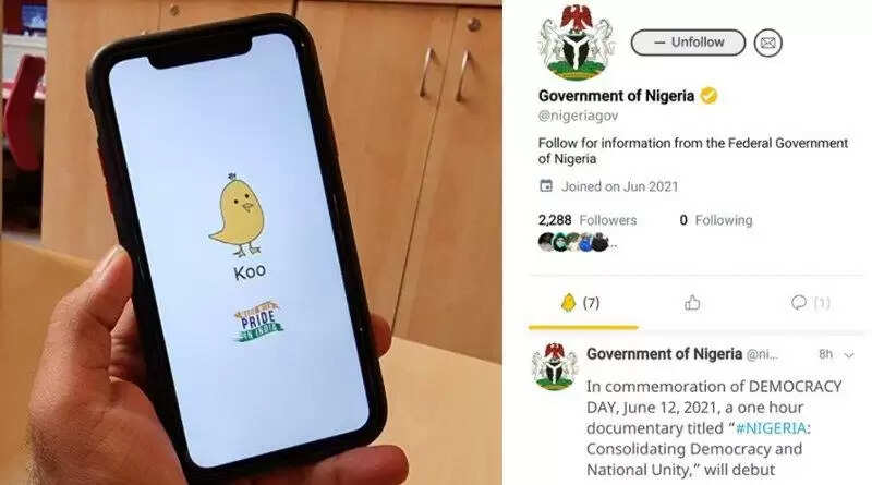 ‘கூ’ வலைதளத்தில் அதிகாரப்பூர்வ கணக்கு தொடங்கிய நைஜீரிய அரசு! ‘கூ’ வலைதளத்தில் அதிகாரப்பூர்வ கணக்கு தொடங்கிய நைஜீரிய அரசு!