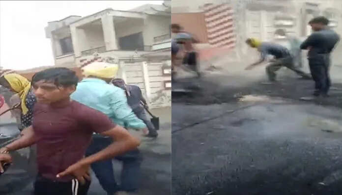 கொட்டும் மழையில் தார் ரோடு போட்ட ஒப்பந்ததாரர்!! VIDEO கொட்டும் மழையில் தார் ரோடு போட்ட ஒப்பந்ததாரர்!! VIDEO