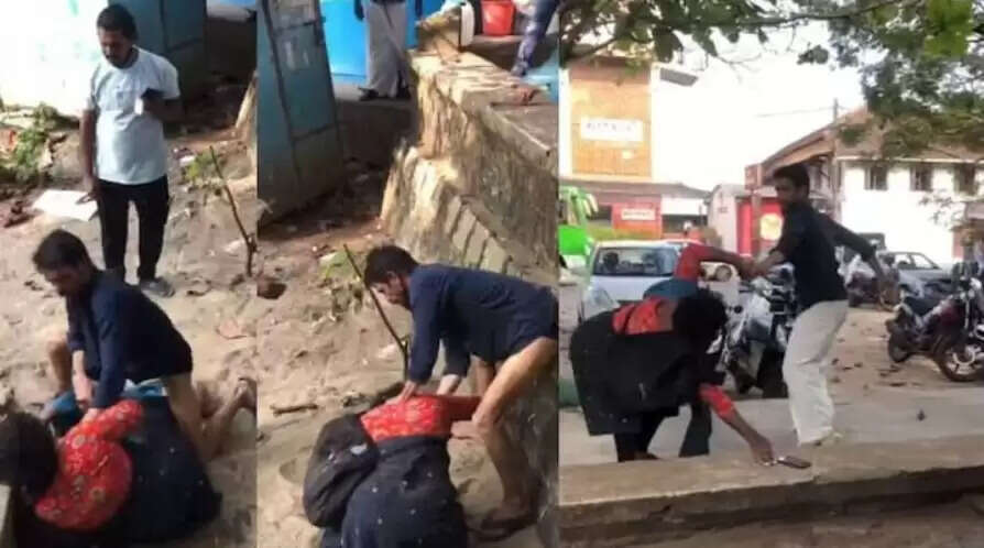 சபரிமலைக்கு சென்ற பெண்ணை ரோட்டில் வைத்து சரமாரி அடி உதை...!