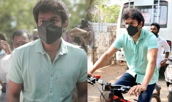 பெட்ரோல் விலை உயர்வை எதிர்த்தாரா விஜய் ? - சைக்கிளில் சென்று வாக்களித்தன் பின்னணி !!