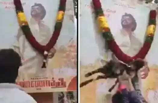 ரத்தத்தில் அபிஷேகம்.. ரஜினி ரசிகர்களால் பரபரப்பு !