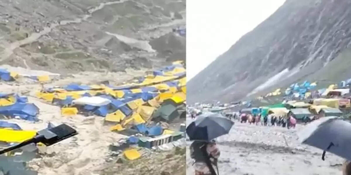 அமர்நாத் குகை அருகே மேக வெடிப்பால் வெள்ளம்.. 15 பேர் உயிரிழப்பு...