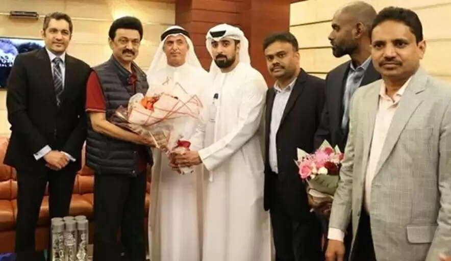 துபாயில் முதலமைச்சர் மு.க.ஸ்டாலினுக்கு உற்சாக வரவேற்பு!!
