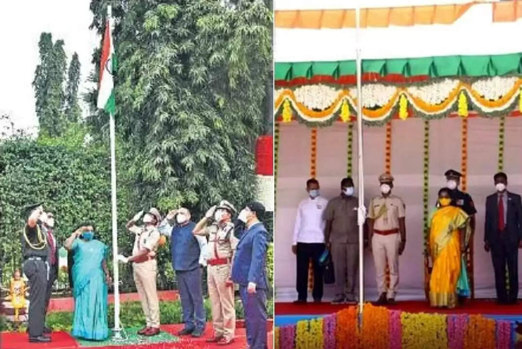 குடியரசு தினவிழாவில் இரு மாநிலங்களில் கொடியேற்றிய தமிழிசை..!!