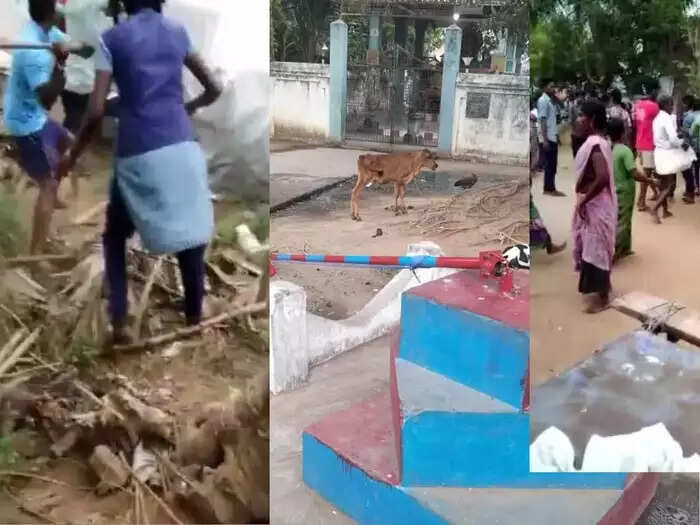பண்ருட்டி அருகே பரபரப்பு..!! பள்ளி மாணவர்களிடையே ஏற்பட்ட தகராறு இரு கிராமங்களிடையே மோதலாக மாறியது..!!
