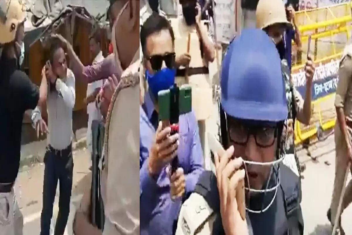 உத்தரபிரதேச உள்ளாட்சி தேர்தலில் பத்திரிகையாளரை தாக்கிய ஐஏஎஸ் அதிகாரி!! வைரல் வீடியோ