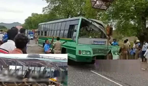 காலையிலேயே பயங்கரம்.. லாரி மீது அரசுப்பேருந்து மோதி 6 பேர் பலி!!