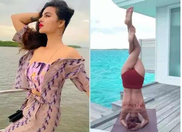 மேலாடையின்றி தலைகீழாக நின்று கருத்து கூறிய பிக்பாஸ் பிரபலம்.. வைரல் புகைப்படம் !!