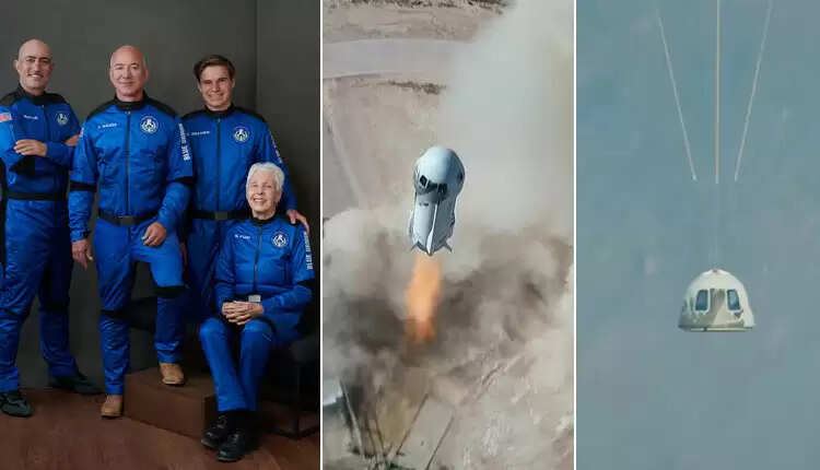 வெற்றிகரமாக விண்ணுக்கு சென்று பூமி திரும்பினார் அமேசான் நிறுவனர்!!