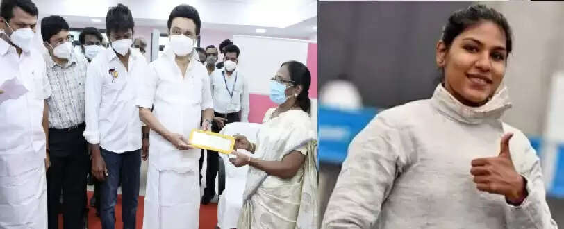 ஒலிம்பிக் போட்டிக்கு தேர்வு.. தமிழக வீராங்கனைக்கு ரூ.5 லட்சம் நிதியுதவி !!