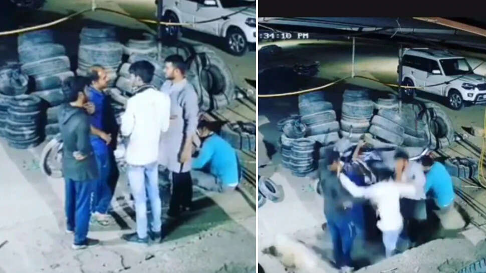 5 நபர்கள் பேசிக்கொண்டிருந்த வேலையில் பாதாளத்துக்குள் விழுந்த பரிதாபம்.. சிசிடிவி காட்சி வெளியீடு !!