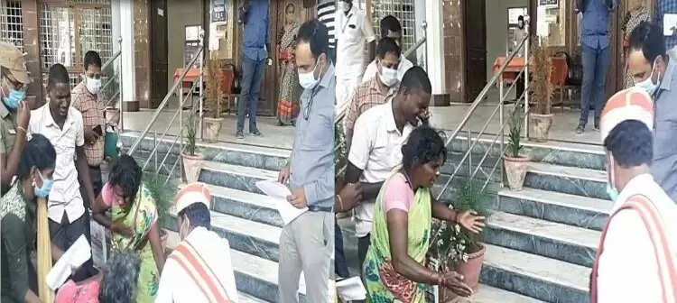 பூஜைக்கு சென்ற கல்லூரி மாணவி ஏன் தற்கொலை செய்ய வேண்டும்... நடவடிக்கை எடுக்க கோரி ஆட்சியர் காலில் விழுந்த பெற்றோர்.!!