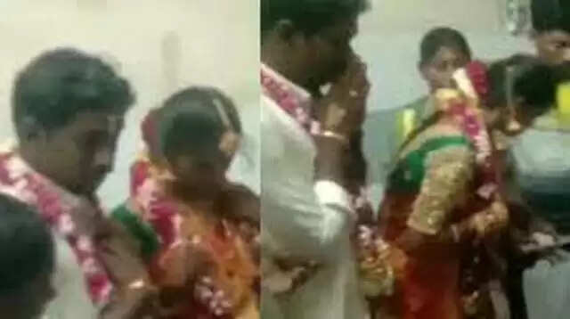 மணமகனின் தந்தை மருத்துவமனையில் அனுமதிக்கப்பட்டதால் தாலி கட்டிய கையோடு மனைவியை ஹாஸ்பிட்டலுக்கு அழைத்துச் சென்ற மாப்பிள்ளை..!!