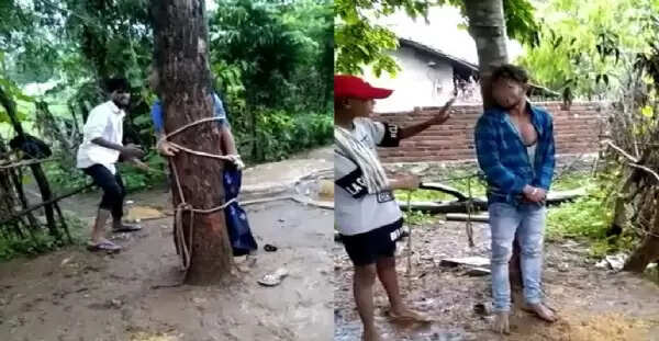 ராஜஸ்தானில் நடந்த கொடூரம்..!! மனைவியை 7 மணிநேரம் மரத்தில் கட்டி வைத்து அடித்த கணவன்!!